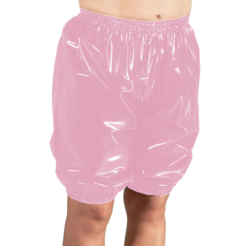 Unisex casual shiny patent leather shorts, wet-look PVC, faux latex texture, trendy street shiny hot pants Unisex casual shiny patent leather shorts, wet-look PVC, faux latex texture, trendy street shiny hot pants