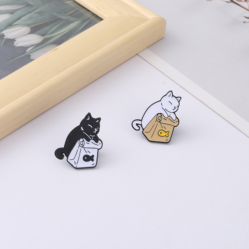 Cute Style Cute Pin Cat Fish Alloy Plating Unisex Brooches