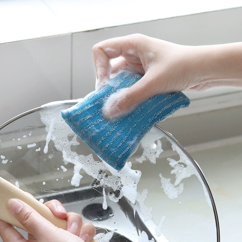 Губки-кубики для мытья посуды Scrub King, чистящая салфетка, для кухонных кастрюль, щетка для мытья, губка, волшебная хлопковая насадка