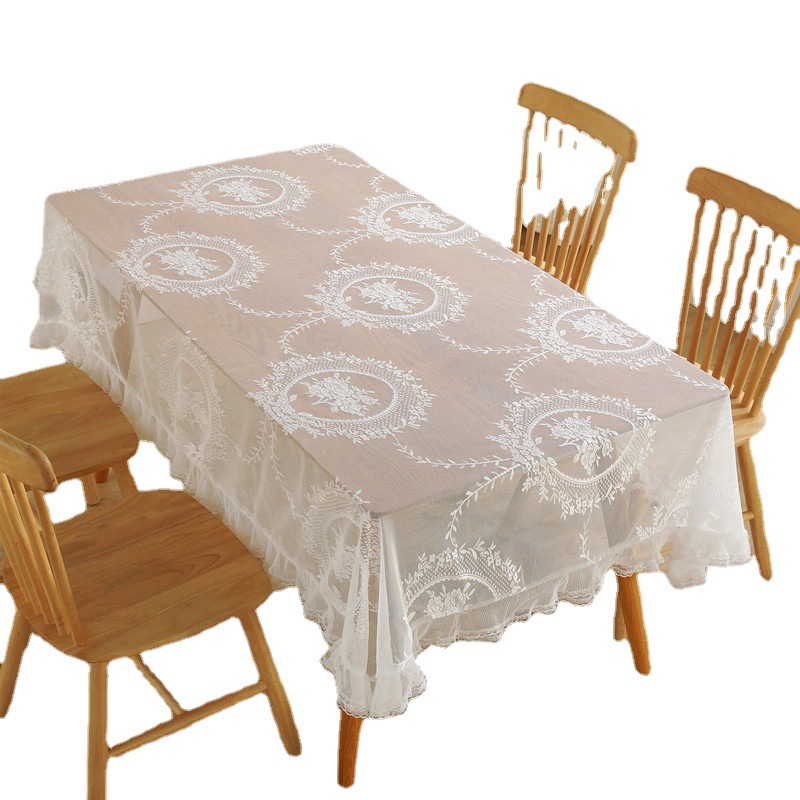 French-style Romantic Pastoral Lace Tablecloth Dessert Wedding Decoration, Photo Shoot, Coffee Table, Dining Table_voghion.com