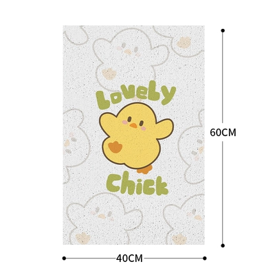 Electric vehicle foot mat — Foot Mat - 40x60silk-circle-foot-pad-cute-chicken