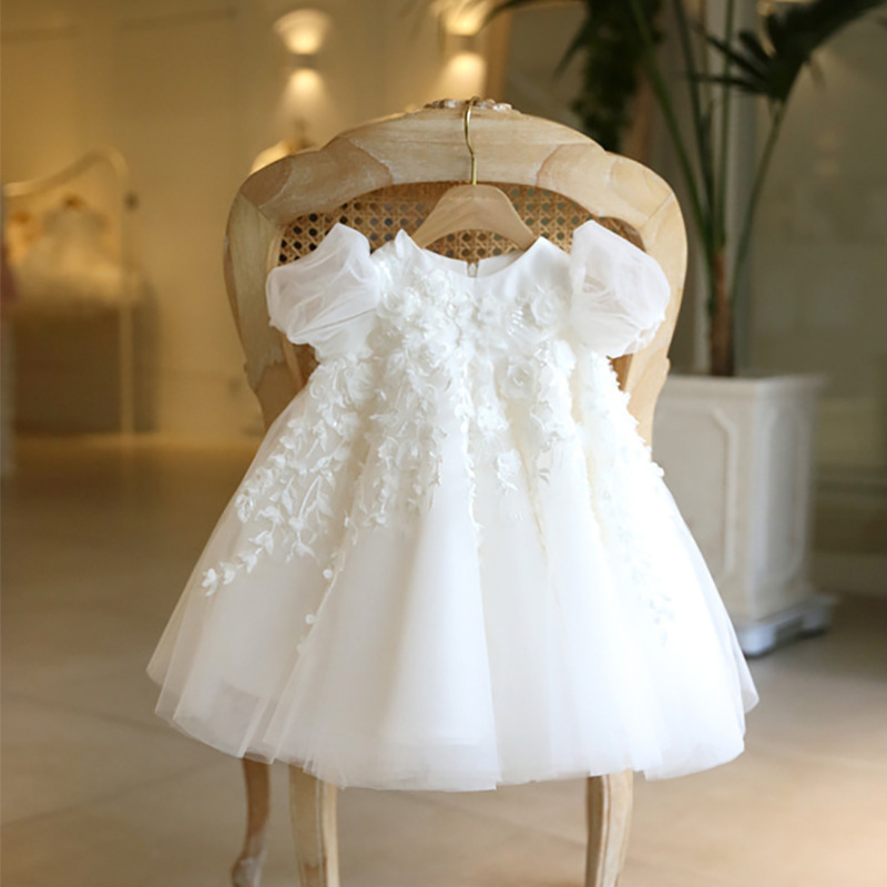 Robe de bébé d'un an pour femme étrangère Robe de princesse à taille haute version coréenne Robe de mariage pour bébé et jupes pour enfants