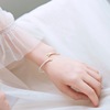 Elegant fresh bracelet, silver 925 sample, bright catchy style