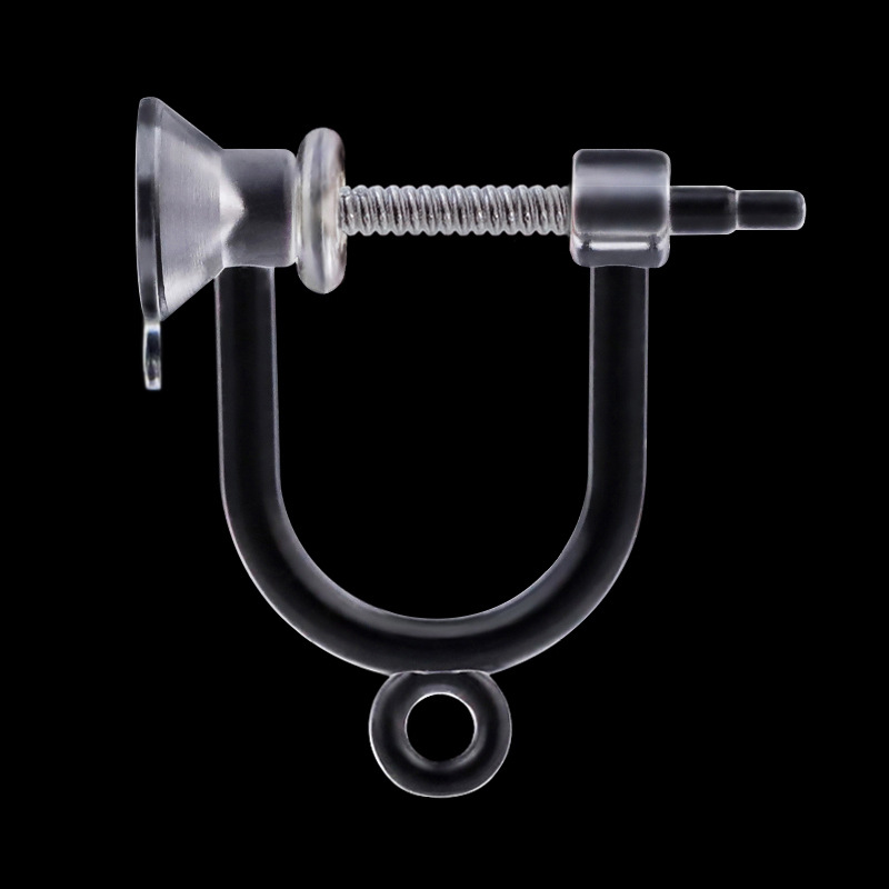 One needle, one drill cup, 2 hanging resin spring ear clips [without spring]