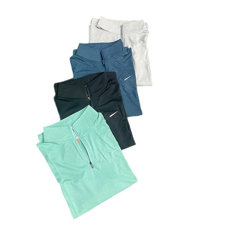 Atletismo otoño invierno medio cremallera nuevo entrenamiento deportivo chaqueta transpirable hombre y mujer acondicionamiento físico correr ropa deportiva rápida seca