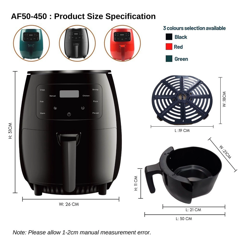Airfryer умный аэрогриль многофункциональный бытовой электрический фритюрник большой вместимости, машина для жарки картофеля