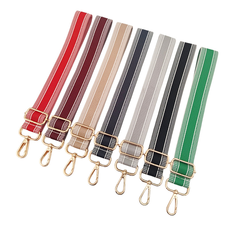 Polyester Cotton Stripe Solid Color Bag Strap display picture 2