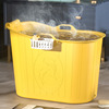 Plastic Bathtub adult Deep soaking household whole body Bath basin Large heighten Bath barrel bathtub source Manufactor