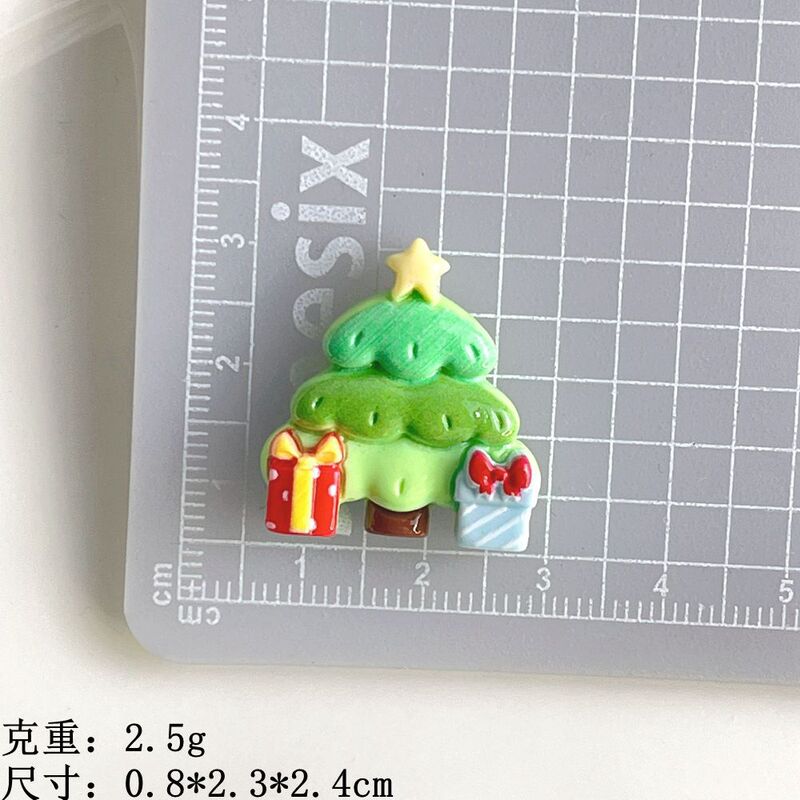 圣诞卡通房子雪人 手工diy奶油胶手机壳 发饰头绳 发夹树脂配件|undefined