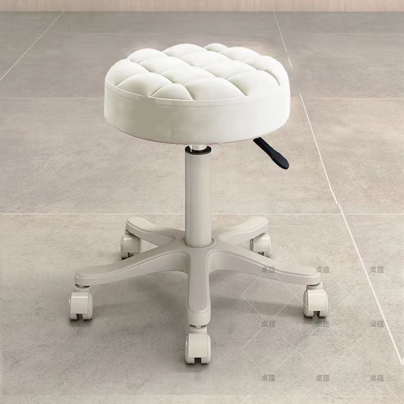 Taburete de patio elevador giratorio polea silla de barbería barbería taburete redondo de manicuras para el hogar