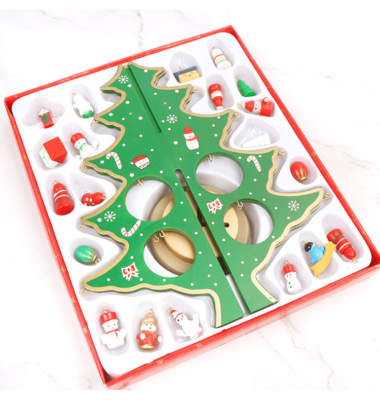 Christmas Cute Christmas Tree Wood Party Ornaments display picture 4