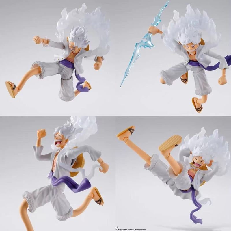One Piece Sailing King Five-gear Luffy Sun God Nika Form Super Movable Face Changing Multi-accessory Hand-made Model