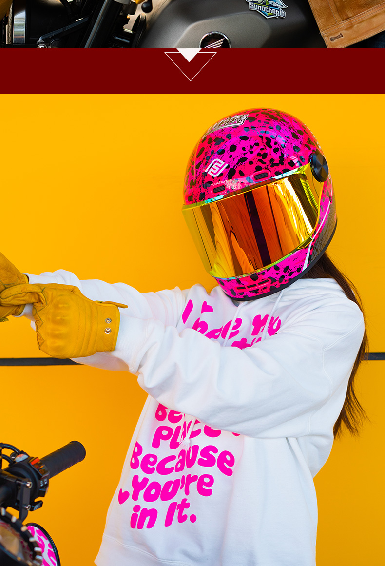 Retro Full Motorcycle Helmet 3C