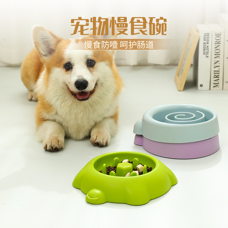 Nueva mascota Slow Food Tazón antideslizante anti-golpe perro anti-choke tazón de comida Super gran capacidad alimentador Pet Bowl al por mayor