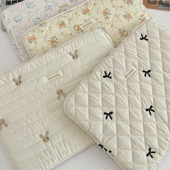 52191韓国insタブレット収納かわいい菱格刺繍うさぎ11/13/15インチノート収納