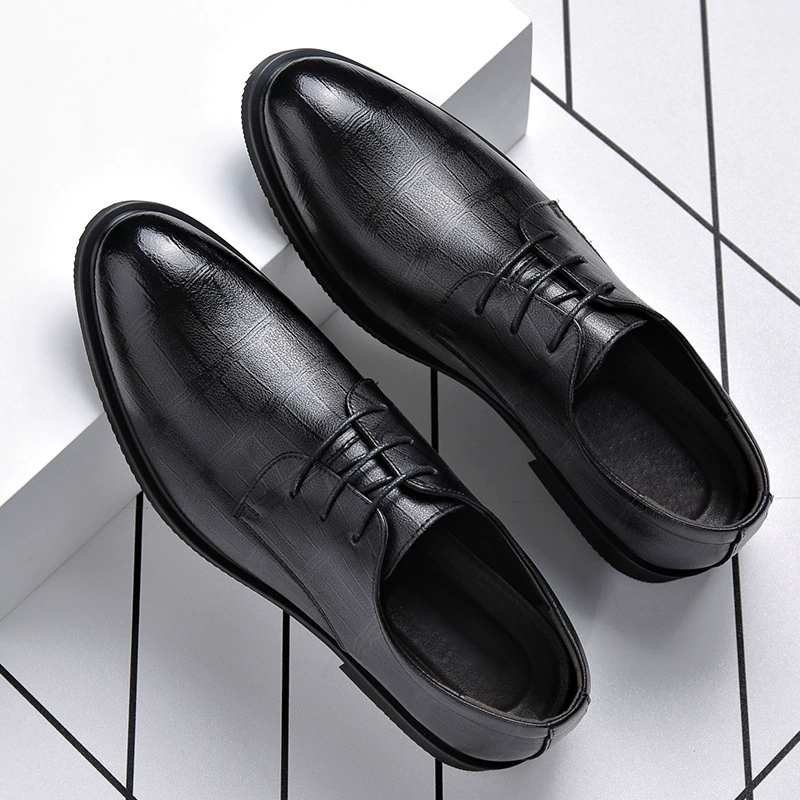 Кожаные туфли больших размеров, мужская деловая официальная одежда в Корейском стиле, кожаные туфли с острым носком, модные черные свадебные туфли для жениха, Мужская цельная доставка