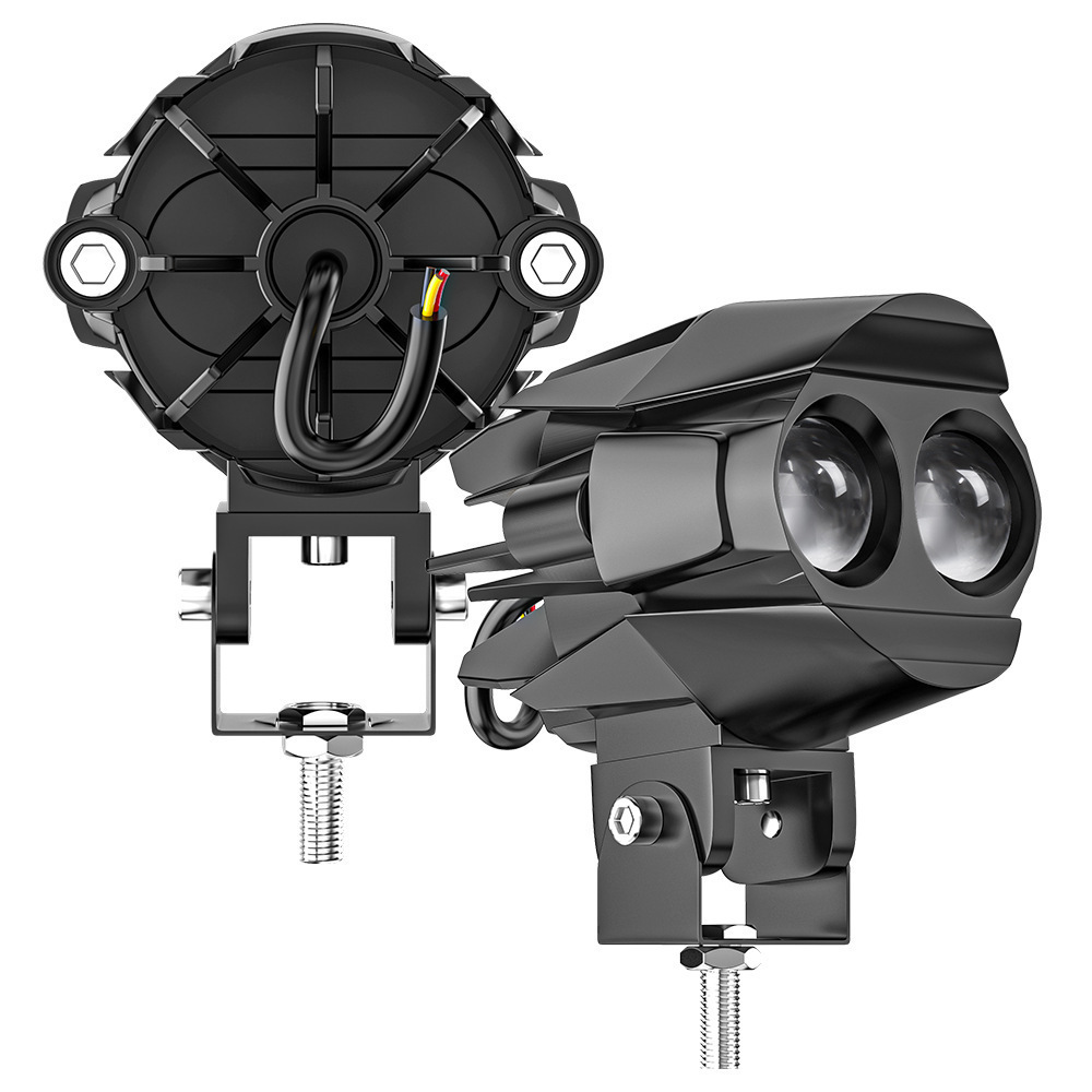 New wide-voltage motorcycle external waterbird LED spotlight, ultra-bright front driving light for electric vehicles