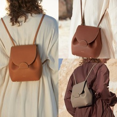 POLENE女旅行雙肩包真皮時尚百搭單肩斜挎頭層牛皮小眾多功能背包