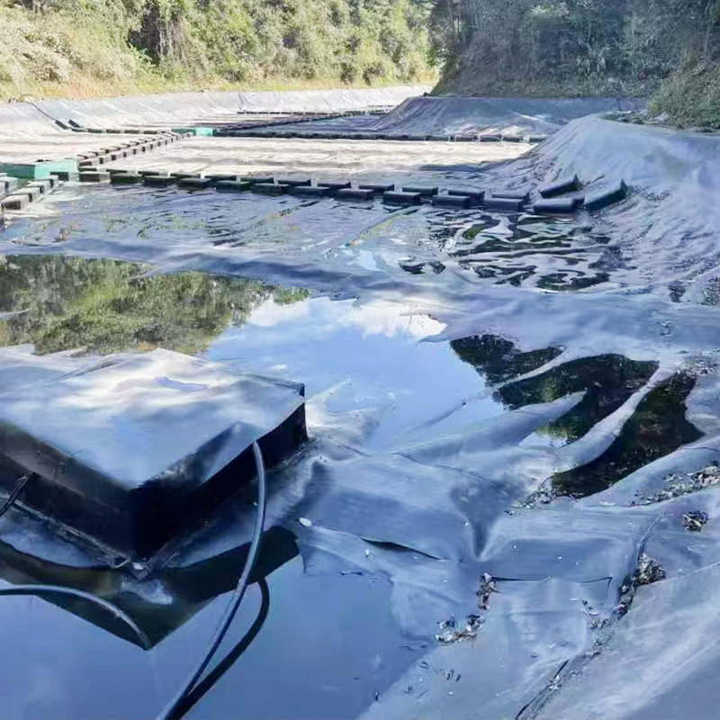 hdpe防渗膜沼气池氧化塘高强力耐老化黑膜蓄水池水库防渗土工膜