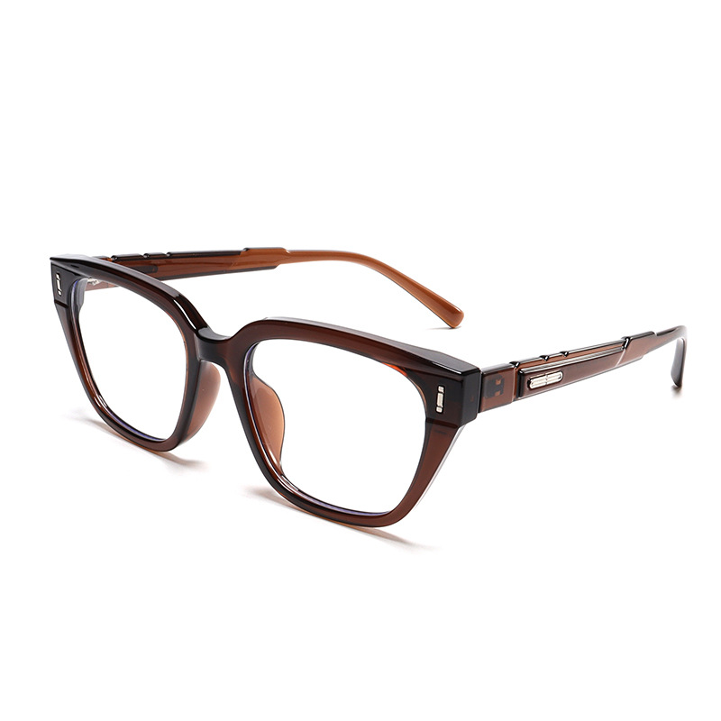 24 años nuevo TR90 marco ultraligero estampado de leopardo ojo de gato muestra cara pequeña de alta gama montura de carey cara redonda gafas anti-luz azul