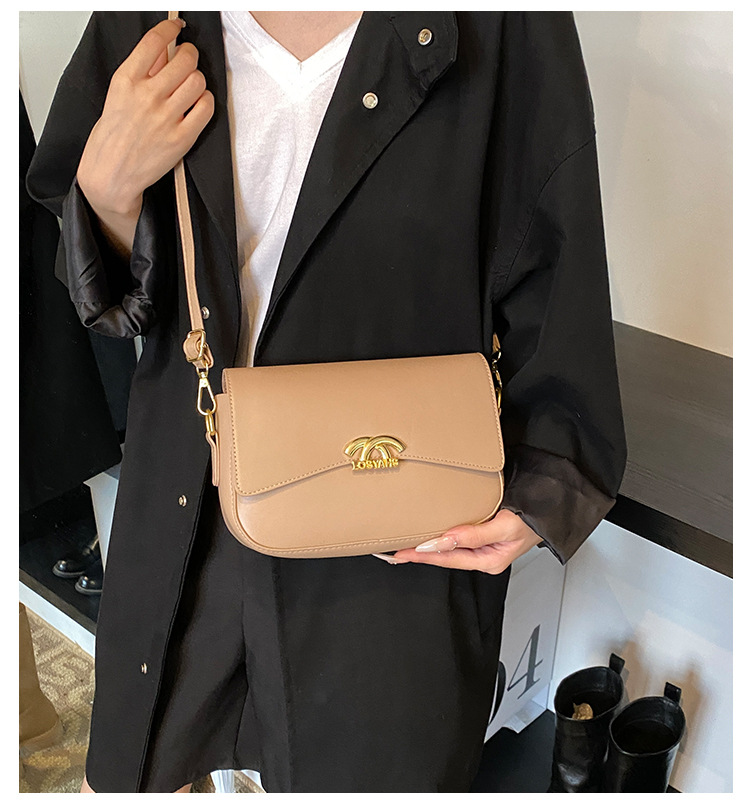 Fashionable and versatile small square bag, new autumn and winter style work and commuting bag, women's bag, simple single-shoulder bag, women's crossbody bag details Picture