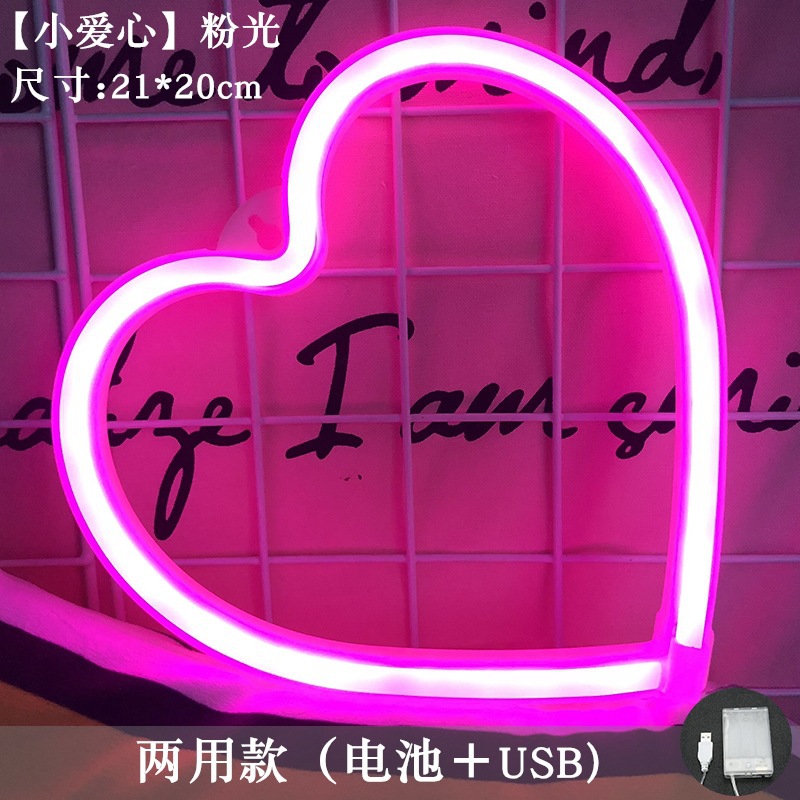 Lámpara de neón LED modelada luz nocturna dormitorio rojo en línea pared decoración lámpara de fiesta de cumpleaños atmósfera lámpara de color
