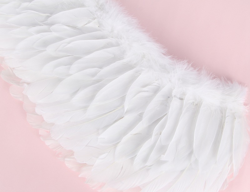 más tamaño de la envoltura del pecho del color sólido ver a través de una pieza de ropa interior con alas de plumas decoración NSOYM131194