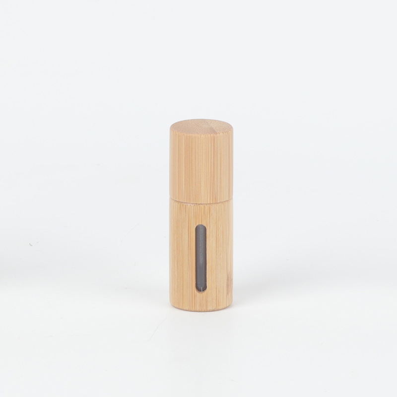 竹製ローラーボトル 香水精油ボトル ロールオン分注ボトル 3ml5ml10ml 竹蓋付き 全竹製ローラーボトル|undefined