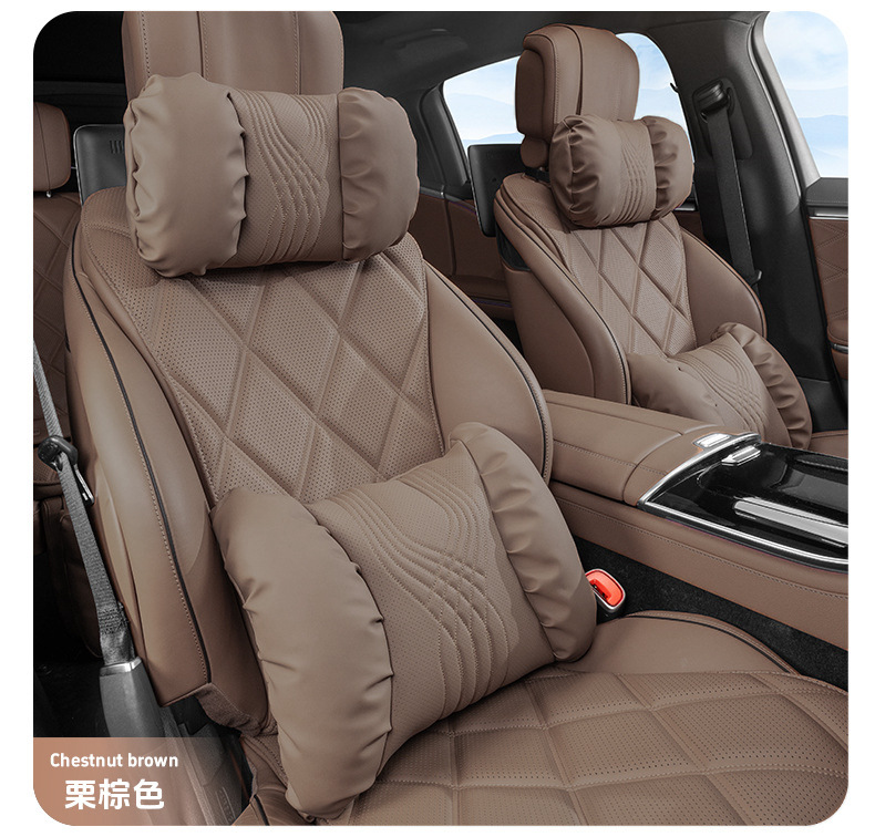 Cross-border Explosions Car Headrest Lumbar Car Seat Headrest Advanced Sense Comfortable Cloud Cotton Car Neck Pillow
