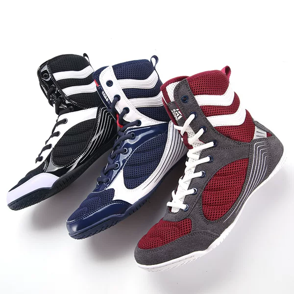 Boxing High-Top Venom Wrestling Shoes Are Non-Slip, Breathable, and Wear-Resistant, Used for Boxing, Sanda, Squats, and Various Training Workouts