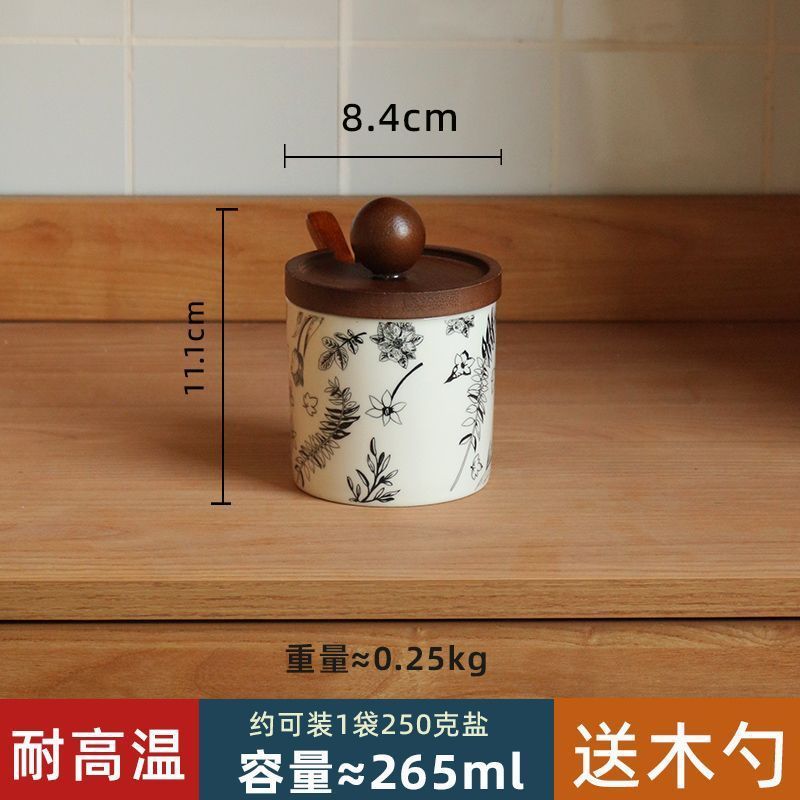 调料盒套装调料瓶厨房家用陶瓷调味瓶罐盐罐组合装辣椒罐子勺味精|undefined