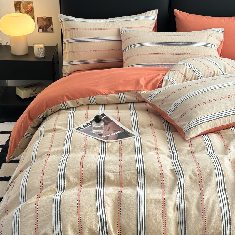 Nuevo tipo A bebés 40S algodón simple jacquard sábanas de moda AB cuatro piezas de cama de estilo de cama