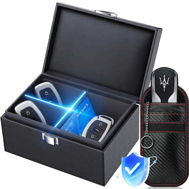 Factory Direct Sales of High-End Mobile Phone Signal Blocking Box with Anti-Radiation and Added Compartments, Bank Card Anti-Theft Box Combination Set
