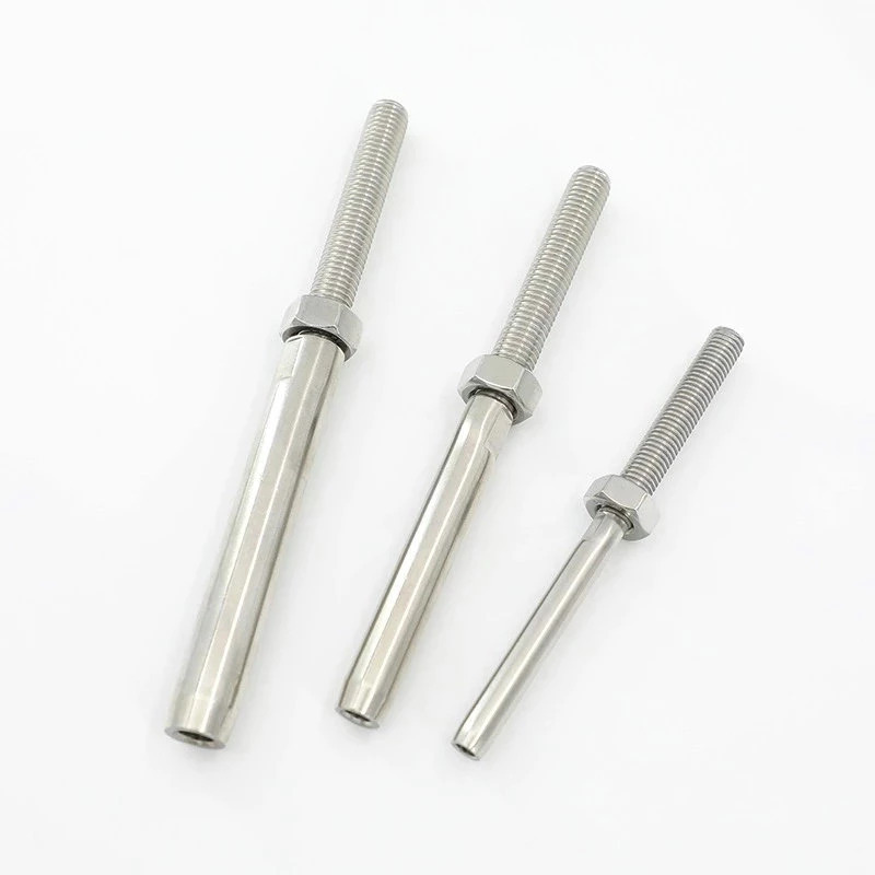 不锈钢316栏杆配件 直杆接线器套装 跨境产品 钢丝绳收紧器