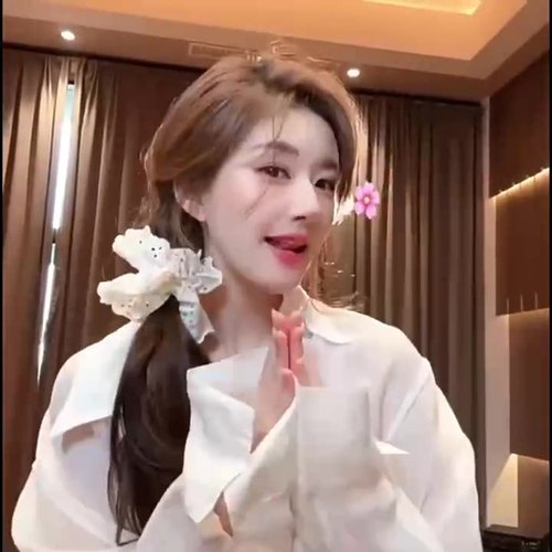 Easy Mengling Style Chanel Wind Red Lace New Year Atmosphere Flat Fabric French Lace Hair Ring