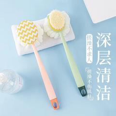 長柄バスブラシ、家庭用バスボール、背中こすりバスタオル、バスブラシ、柔らかい毛の背中こすり泥ブラシ