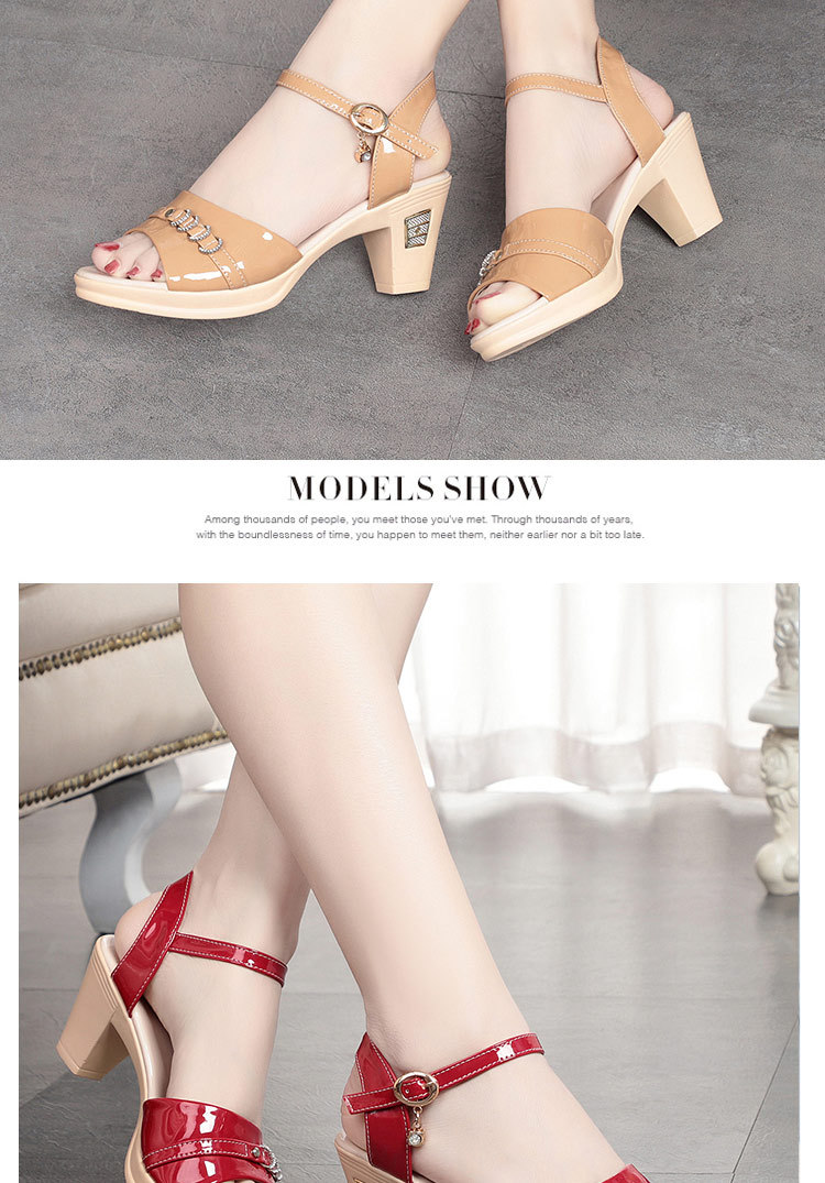 Sandal nữ quai chữ V đế mềm thoải mái mùa hè — Màu be chi tiết 14
