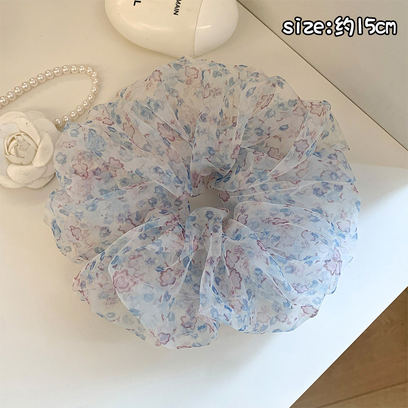 Anillo para el cabello de intestino grueso de gran tamaño coreano, bufanda cuadrada de alta calidad femenina, cuerda para el cabello, banda elástica y duradera, flor de viento perezosa