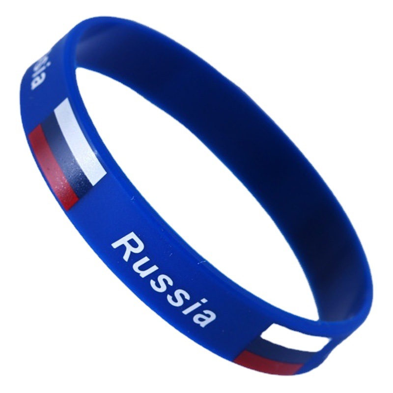 2022 Qatar Copa del Mundo de los aficionados al fútbol pequeño regalo de la bandera pulsera de silicona Deportes evento recuerdo