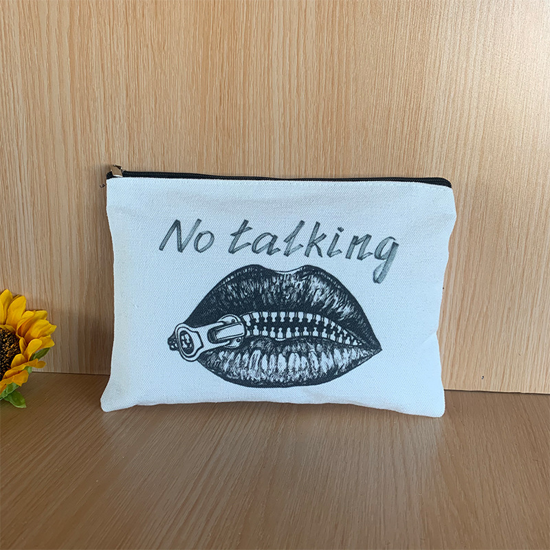 Canvas pen bag custom zipper makeup bag storage bag canvas bag canvas bag custom cotton bag