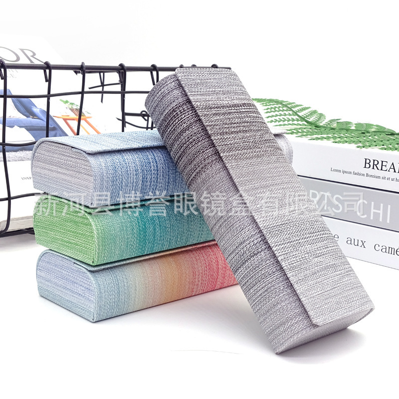 Advanced Sense Portable Anti-pressure Rainbow Gradient Small Fresh Myopia Glasses Case Handmade Optical Glasses Case Advanced Sense Portable Anti-pressure Rainbow Gradient Small Fresh Myopia Glasses Case Handmade Optical Glasses Case