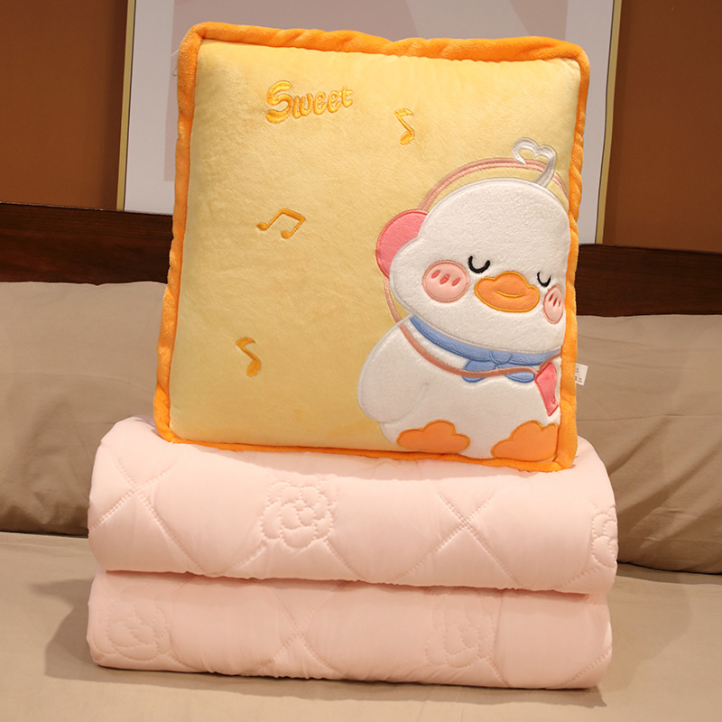 Edredón de almohada de seda de hielo manta de doble uso edredón de almohada dos en uno almohada de coche almohada de siesta de oficina