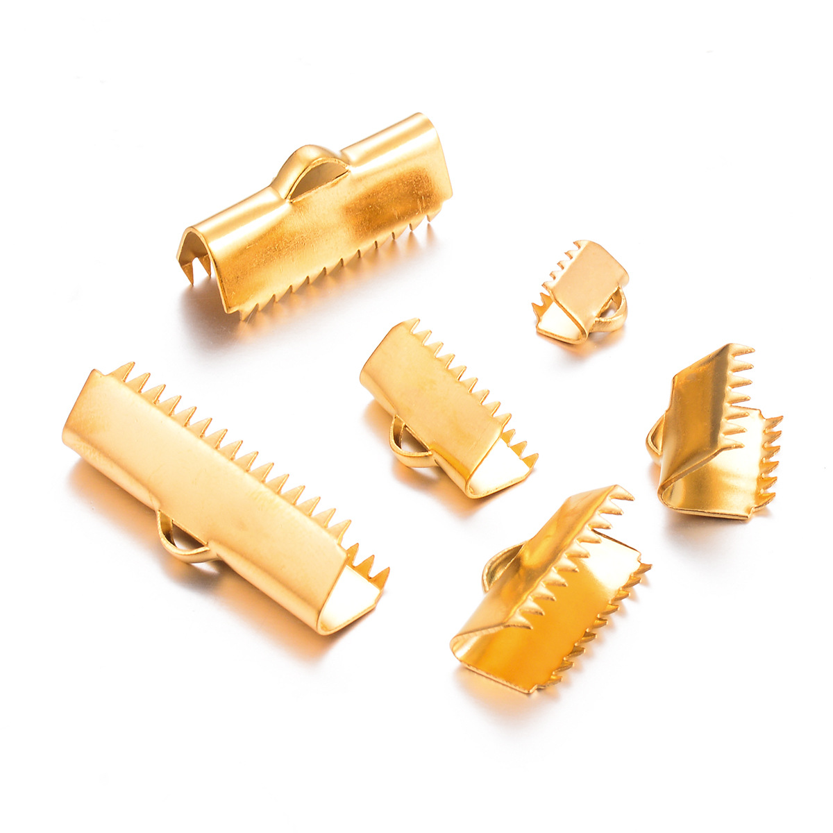 304 Stainless Steel Material 20 PCS/Package Stainless Steel Solid Color Jewelry Buckle Simple Style