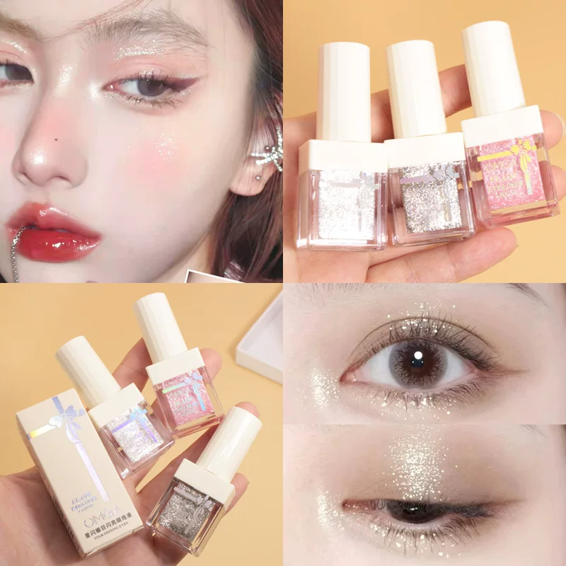 Eye shadow, nail sequins, brightening highlighter