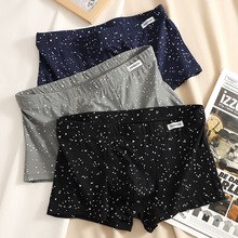 新款星空男士内裤男纯棉透气亲肤平角裤潮流印花个性青年四角裤头