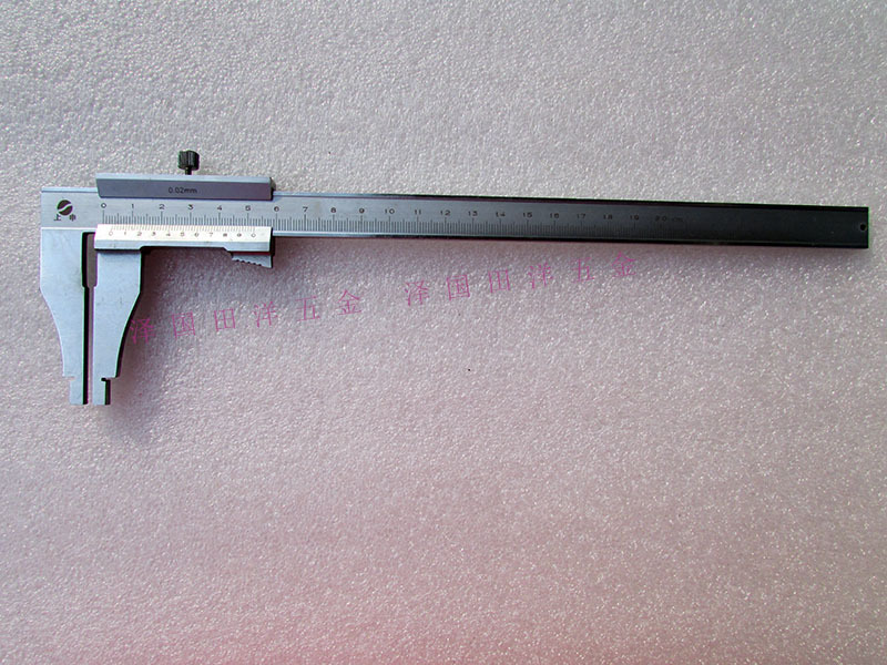 上海上申学生游标卡尺0-200/300mm单向爪整体