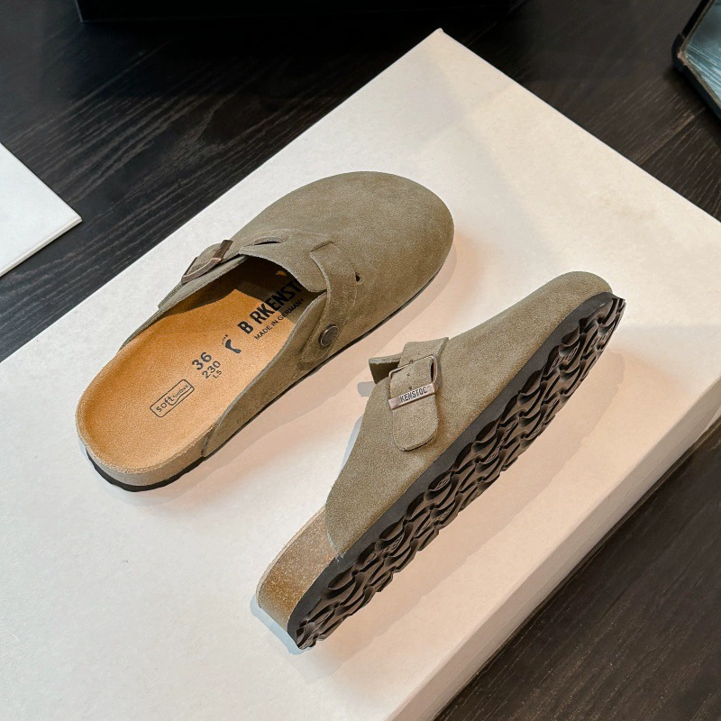 Покупные мужские и женские Birken обувь из натуральной кожи BK, лето 2025, новая толстая подошва, один стиль, обувь с пробкой для улицы