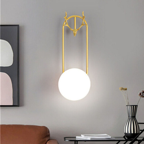 Modern Iron Wall Lamp Creative Personal Living Room Bedroom Bedside Background Wall Corridor Lamp Hotel Nordic One-off Customization