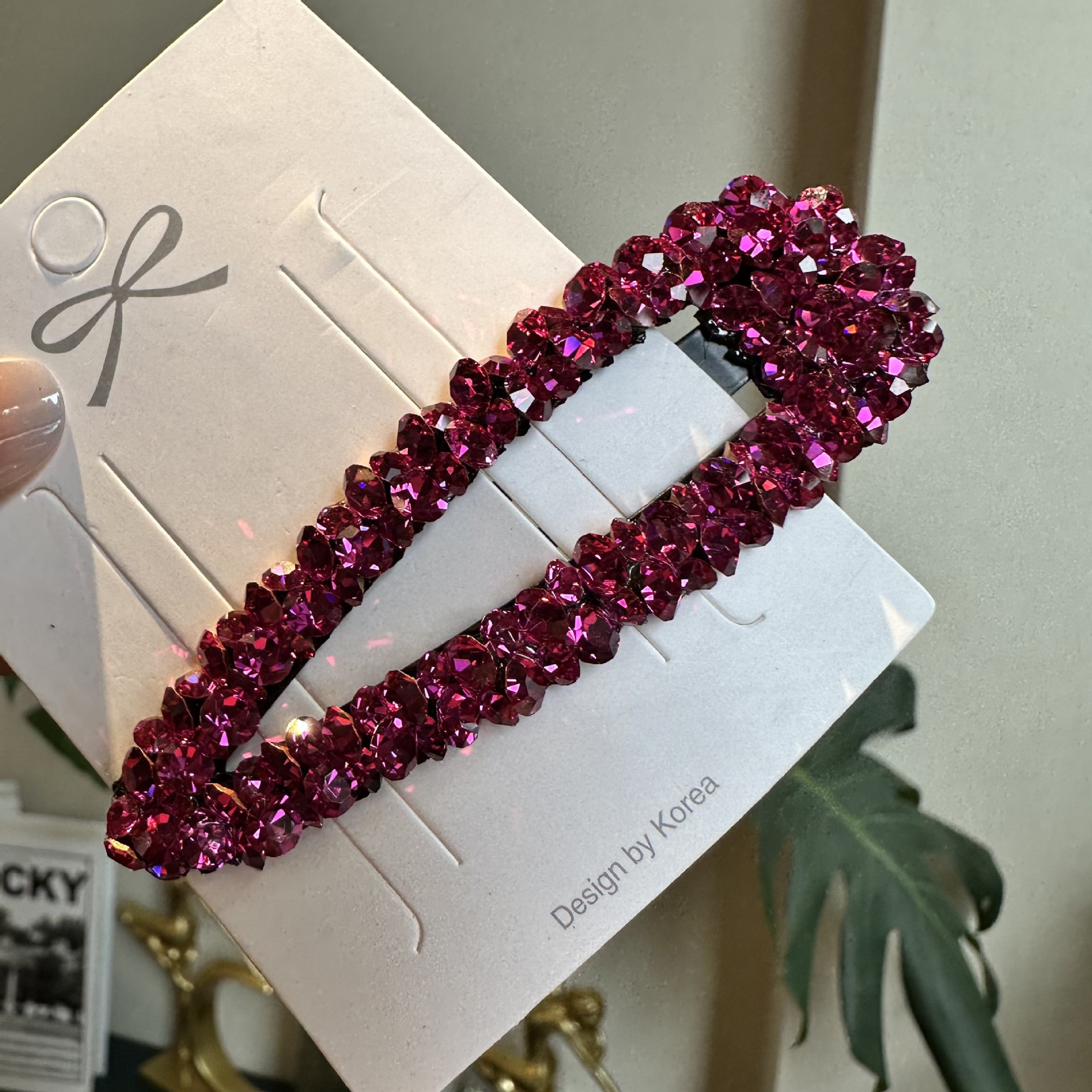 18g Weight Hair Clip Hair Accessories Type 1 Piece Quantity Daily, Street Occasion Artificial Crystal Material Solid Color Pattern All Seasons Season Women's Gender Elegant, Shiny Style Elegant Shiny Women's Solid Color Artificial Crystal Hair Clip 3