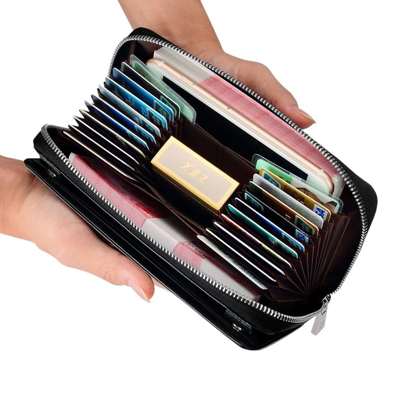 Кошелек императора Пола мужской длинный картонный мешок противоугонной щетки